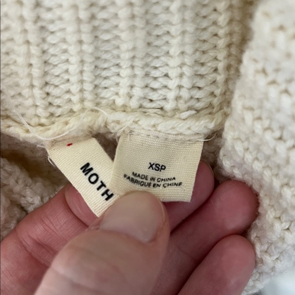 Anthropologie moth Knit Turtleneck Sweater w/ Dramatic Hight Low Hem - Size XSP - Picture 15 of 16